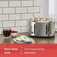 Load image into Gallery viewer, BLACK+DECKER 4-Slice Extra-Wide Slot Toaster, Stainless Steel, TR4300SSD