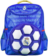 Load image into Gallery viewer, Real Madrid Kid's Backpack with Raised Ball Design