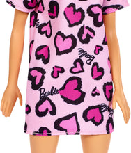 Load image into Gallery viewer, Barbie Doll, Blonde, Wearing Pink Heart-Print Dress and Platform Sneakers, for 3 to 7 Year Olds