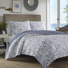 Load image into Gallery viewer, Tommy Bahama Cape Verde Smoke Quilt Set, Twin, Smoke