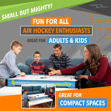 Load image into Gallery viewer, Sport Squad HX40 40 inch Table Top Air Hockey Table for Kids and Adults - Electric Motor Fan - Includes 2 Pushers and 2 Air Hockey Pucks - Great for Playing on the Floor, Tabletop, or Dorm Room