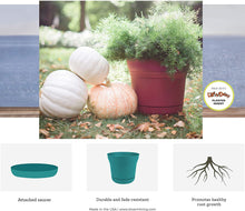 Load image into Gallery viewer, Bloem 010076 Saturn Planter with Saucer, 12&quot;, Chocolate (SP1245)