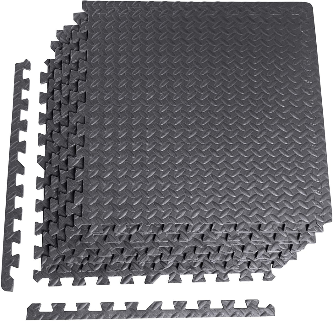 CAP Barbell 6-Piece Puzzle Exercise Mat, Black, 1/2