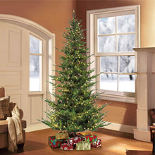 Load image into Gallery viewer, Puleo International 7.5 Foot Pre-Lit Natural Fir Artificial Christmas Tree with 700 Clear Lights, Green