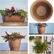 Load image into Gallery viewer, Bloem (CLNHB12-54 Colonnade Wood Resin Hanging Basket 12&quot; Forest Green