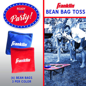Franklin Sports Bean Bag Toss Yard Game – 3 Hole Cornhole Board Set – Red, White, and Blue – with 6 Bean Bags