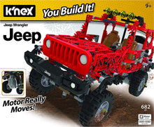 Load image into Gallery viewer, K'NEX Jeep Wrangler Building Set - 682 Parts - Authentic Battery Powered Motorized Replica - STEM Toy - Ages 9 &amp; Up, Multi