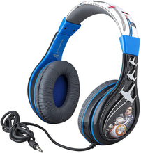 Load image into Gallery viewer, Star Wars Ep 9 Kids Headphones, Adjustable Headband, Stereo Sound, 3.5Mm Jack, Wired Headphones for Kids, Tangle-Free, Volume Control, Foldable, Childrens Headphones Over Ear for School Home Travel