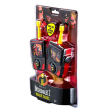 Load image into Gallery viewer, Incredibles 2 Walkie Talkies for Kids Static Free Extended Range Kid Friendly Easy to Use 2 Way Walkie Talkies