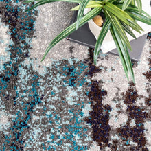 Load image into Gallery viewer, nuLOOM Haydee Abstract Area Rug, 4' x 6', Blue