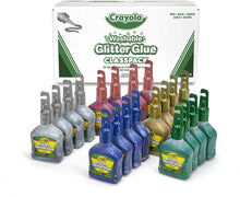 Load image into Gallery viewer, Crayola Glitter Glue Bulk, 20 Count Classpack, Washable Craft Glue, 5 Assorted Colors