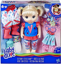 Load image into Gallery viewer, Baby Alive So Many Styles Baby (Blonde Straight Hair)