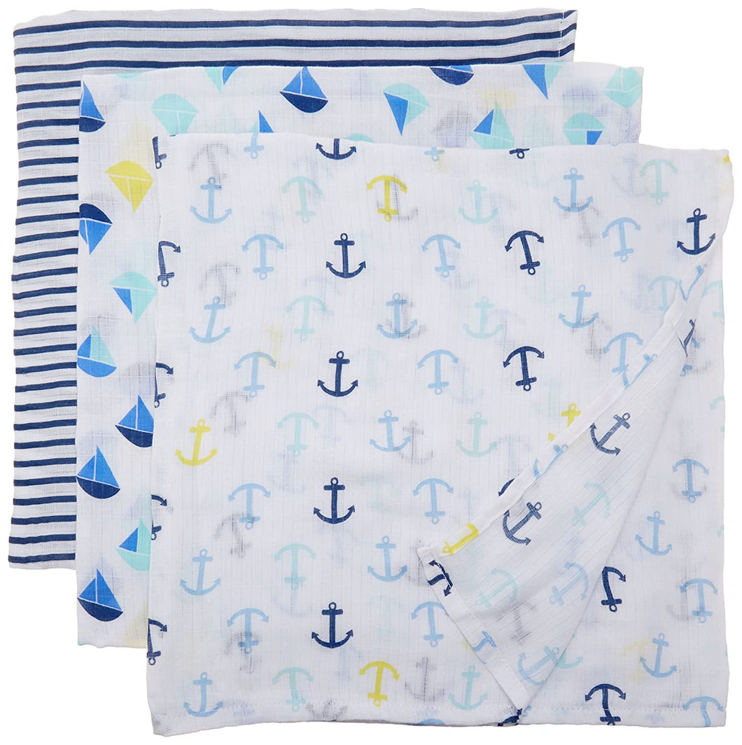 ideal baby by the makers of aden + anais Swaddle 3 Pack, Set sail