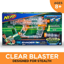 Load image into Gallery viewer, Evader Modulus Nerf Motorized Light-Up Toy Blaster Includes 12 Official Nerf Darts, 12-Dart Clip, Light-Up Barrel Extension for Kids, Teens, and Adults