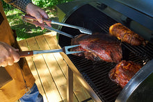 Load image into Gallery viewer, PIT BOSS 67298 3 Piece Grill Stainless Steel with Rosewood Handles-Includes Spatula, Tongs and Fork BBQ Tool Set