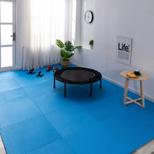 Load image into Gallery viewer, Ottomanson Multipurpose Anti-Fatigue Exercise Puzzle Interlocking EVA Tiles-24 Sq. Ft. (Black) Foam Mat, 24 SQFT (6 Tiles + Borders)