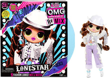 Load image into Gallery viewer, LOL Surprise OMG Remix Lonestar Fashion Doll, Plays Music with Extra Outfit, 25 Surprises Including Shoes, Hair Brush, Doll Stand, Magazine, and Record Player Package - for Girls Ages 4+