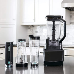 Ninja Smart Screen Duo Technology in Black (CT661V) Countertop Blender with Freshvac, 72 oz,