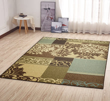 Load image into Gallery viewer, Ottomanson Ottohome Collection Contemporary Damask Design Area Rug with Non-Skid (Non-Slip) Rubber Backing