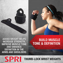 Load image into Gallery viewer, SPRI Wrist Weights Thumblock Arm Weights Set for Women &amp; Men (Available in 2lb or 4lb Sets)