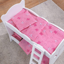 Load image into Gallery viewer, KidKraft Wooden Lil' Doll Bunk Bed with Bedding Set, Furniture for 18" Dolls - White, 20.75" L x 11.57" W x 17.52" H