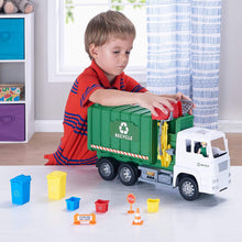 Load image into Gallery viewer, Kid Connection Powered Garbage Truck, Lights and Sounds Rugged Recycling Play Set, 11 Piece