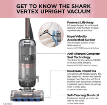 Load image into Gallery viewer, Shark AZ2002 Vertex DuoClean PowerFins Upright Vacuum with Powered Lift-Away Self-Cleaning Brushroll and HEPA Filter, 1 Quart Dust Cup Capacity, Rose Gold