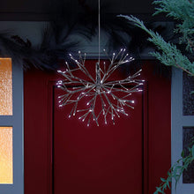 Load image into Gallery viewer, Alpine Corporation CRD100L-WT Large Christmas Snowflake Ornament with LED Lights Indoor Festive Holiday Décor, 16-Inch, White