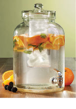 Load image into Gallery viewer, Circleware Brington Glass Beverage Drink Dispenser with Ice Insert and Fruit Infuser, 2.64 gallon, Clear