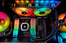 Load image into Gallery viewer, Corsair H100i RGB PLATINUM AIO Liquid CPU Cooler,240mm,Dual ML120 PRO RGB PWM Fans,Intel 115x/2066,AMD AM4/TR4
