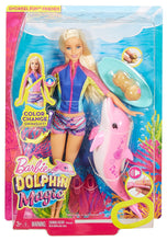 Load image into Gallery viewer, Barbie Dolphin Magic Snorkel Fun Friends Playset