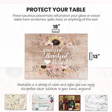 Load image into Gallery viewer, Blissful Living Set of 4 Placemats, Stain Resistant - Decorate Your Kitchen Table with Our Beautiful Rectangle pad placemat