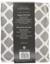 Load image into Gallery viewer, Kushies Pack N Play Playard Sheet, Soft 100% Breathable Cotton Flannel, Made in Canada, Grey Lattice