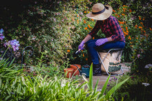 Load image into Gallery viewer, Picnic Time 5-Piece Garden Tool Set w/ Removable Tote &amp; Folding Seat
