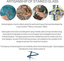 Load image into Gallery viewer, River of Goods 9" H Patch The Pumpkin Stained Glass Accent Lamp