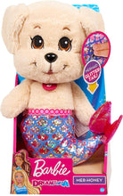 Load image into Gallery viewer, Barbie Dreamtopia Mer Puppy Plush Honey, Soft Stuffed Animal with Floating Glitter Mermaid Tail