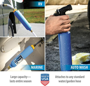 Camco TastePURE RV Water Filter with Flexible Hose Protector - Greatly Reduces Bad Taste, Odors, Chlorine and Sediment in Drinking Water