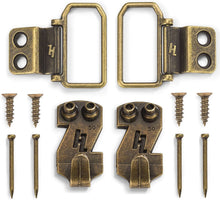 Load image into Gallery viewer, HangZ Flat Mount 2-Hole D-Ring Picture Hanger Kit