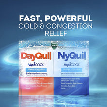 Load image into Gallery viewer, DayQuil and NyQuil SEVERE with Vicks VapoCOOL Cough, Cold &amp; Flu Relief, 48 Caplets (32 Dayquil, 16 Nyquil) - Sore Throat, Fever, and Congestion Relief, Day or Night, (Packaging May Vary)