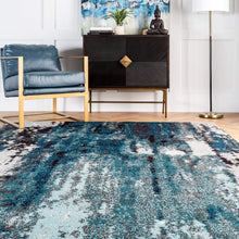 Load image into Gallery viewer, nuLOOM Haydee Abstract Area Rug, 4' x 6', Blue