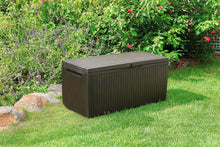 Load image into Gallery viewer, Keter Springwood Plastic Deck Storage Container Box Outdoor Patio Garden Furniture