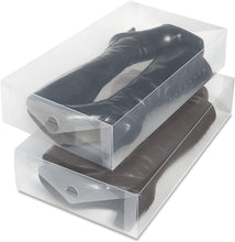 Load image into Gallery viewer, Whitmor Clear Vue Boot Box - Heavy Duty Stackable Boot Storage - (Set of 2)
