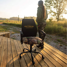 Load image into Gallery viewer, Hunt Comfort GelCore Mesh 360 Degree Swivel Versatile Hunting Blind Seat and Office Chair Support with Threaded Height Adjustment