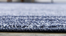 Load image into Gallery viewer, Unique Loom Del Mar Collection Contemporary Transitional Navy Blue Round Rug (8' x 8')
