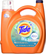 Load image into Gallery viewer, Tide Plus febreze Freshness Botanical rain he Turbo Clean Liquid Laundry Detergent Count, Orange, Original,Rain, 138 Fl Oz