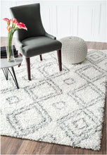 Load image into Gallery viewer, Cozy Soft and Plush Moroccan White Shag Area Rugs, 5 Feet by 8 Feet (5&#39; x 8&#39;)