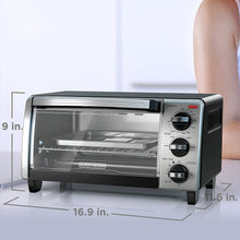 Load image into Gallery viewer, BLACK+DECKER  4-Slice Toaster Oven with Natural Convection, Black, TO1750SB