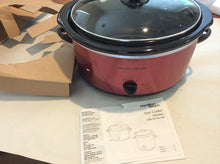 Load image into Gallery viewer, Hamilton Beach 040094331550 5 Quart Portable Oval Slow Cooker, Red
