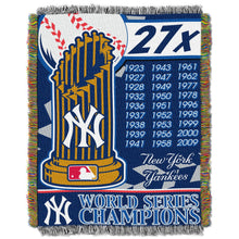 Load image into Gallery viewer, Officially Licensed MLB Commemorative Woven Tapestry Throw Blanket, Soft &amp; Cozy, Washable, Throws &amp; Bedding, 48" x 60"