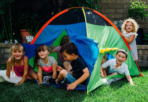 Pacific Play Tents 40205 Kids Super Duper 4-Kid Dome Tent Playhouse, 58" x 58" x 46"